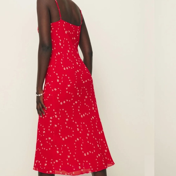 Like New - Red Reformation Emerick Floral Midi Dress in Fresno Size XS - Picture 3 of 8